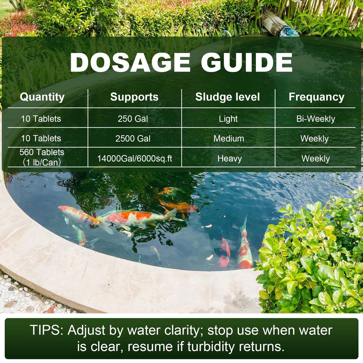 MMFVCL Muck Reducer easy morning dosing for pond care.