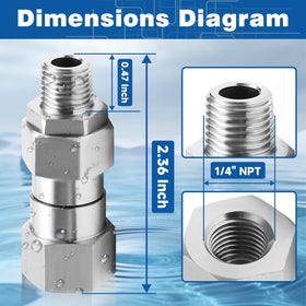 mmingle 2-pack swivel fittings for easy replacement and backup