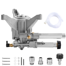 M MINGLE 7/8-inch shaft pump front view, ready to extend your pressure washer life.