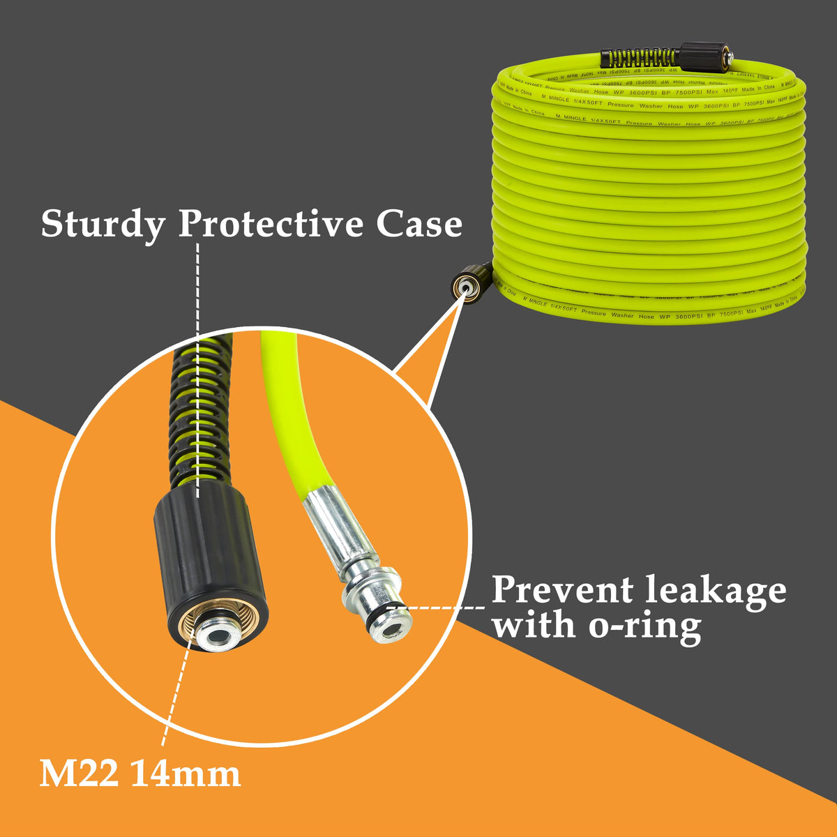 M MINGLE kit includes hose and adapters for easy replacement.
