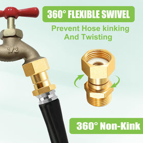 M MINGLE brass construction provides durable, corrosion-resistant performance for outdoor use.