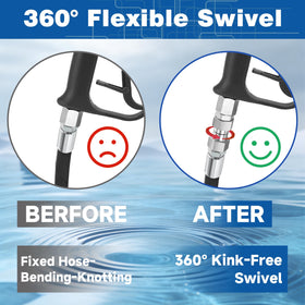 mmingle gun-to-hose swivel connection reduces wrist strain during extended use