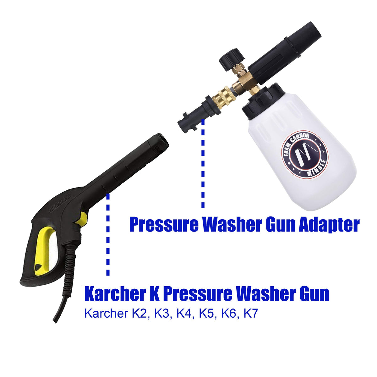 M MINGLE Karcher compatibility for versatile pressure washers.
