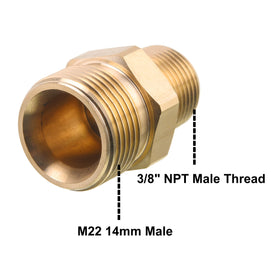 M MINGLE NPT to M22 connection highlights versatile threading compatibility.