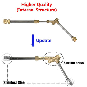 mmingle pressure-washer gun in use on driveway shows powerful cleaning potential.