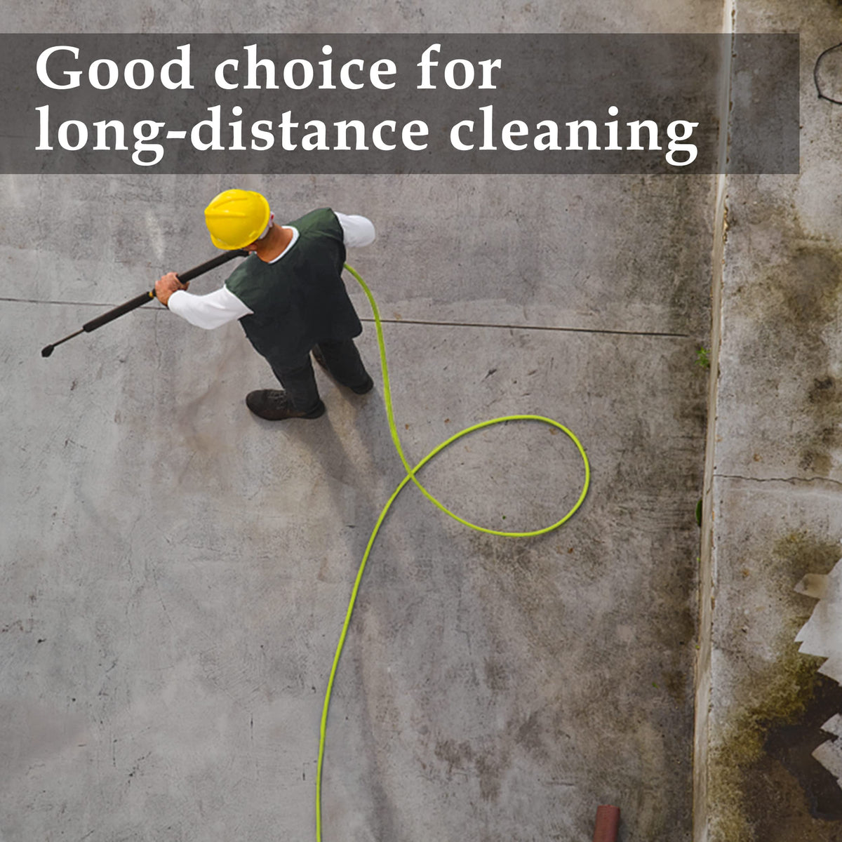 MMINGLE hose extended reach allows cleaning farther without moving the unit.