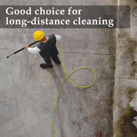 MMINGLE hose extended reach allows cleaning farther without moving the unit.