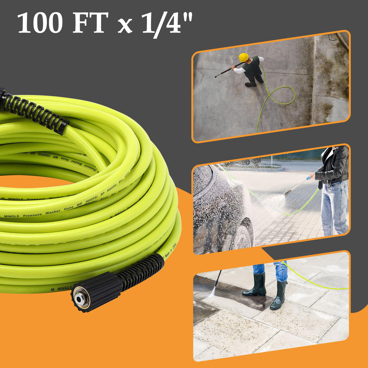 MMINGLE hose showing secure M22 14mm fittings for compatibility.