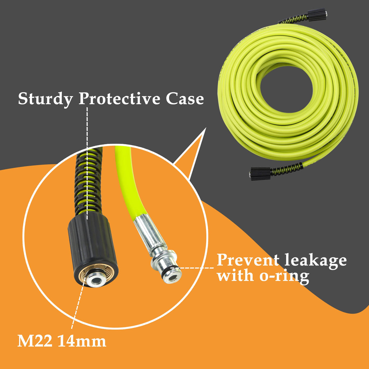 MMINGLE package includes hose, coupler, and adapters for setup.