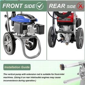 M MINGLE pump with oil-filled crankcase for maintenance-free operation.