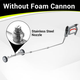 Brass nozzle included for durable, leak‑free rinsing with the foam cannon