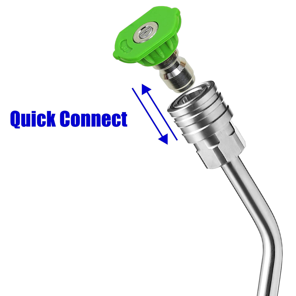 M MINGLE gutter and undercarriage cleaner attachment reaching gutters from ground safely.