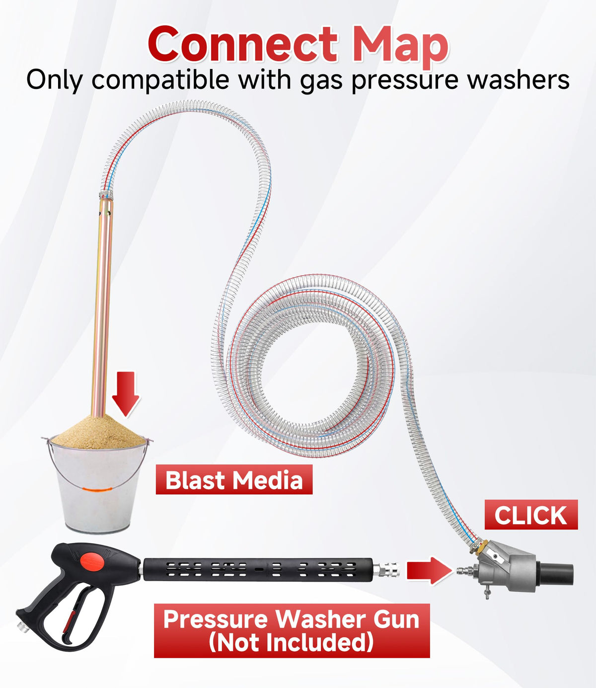 Wet blasting setup from M MINGLE ready for rust and paint removal tasks.