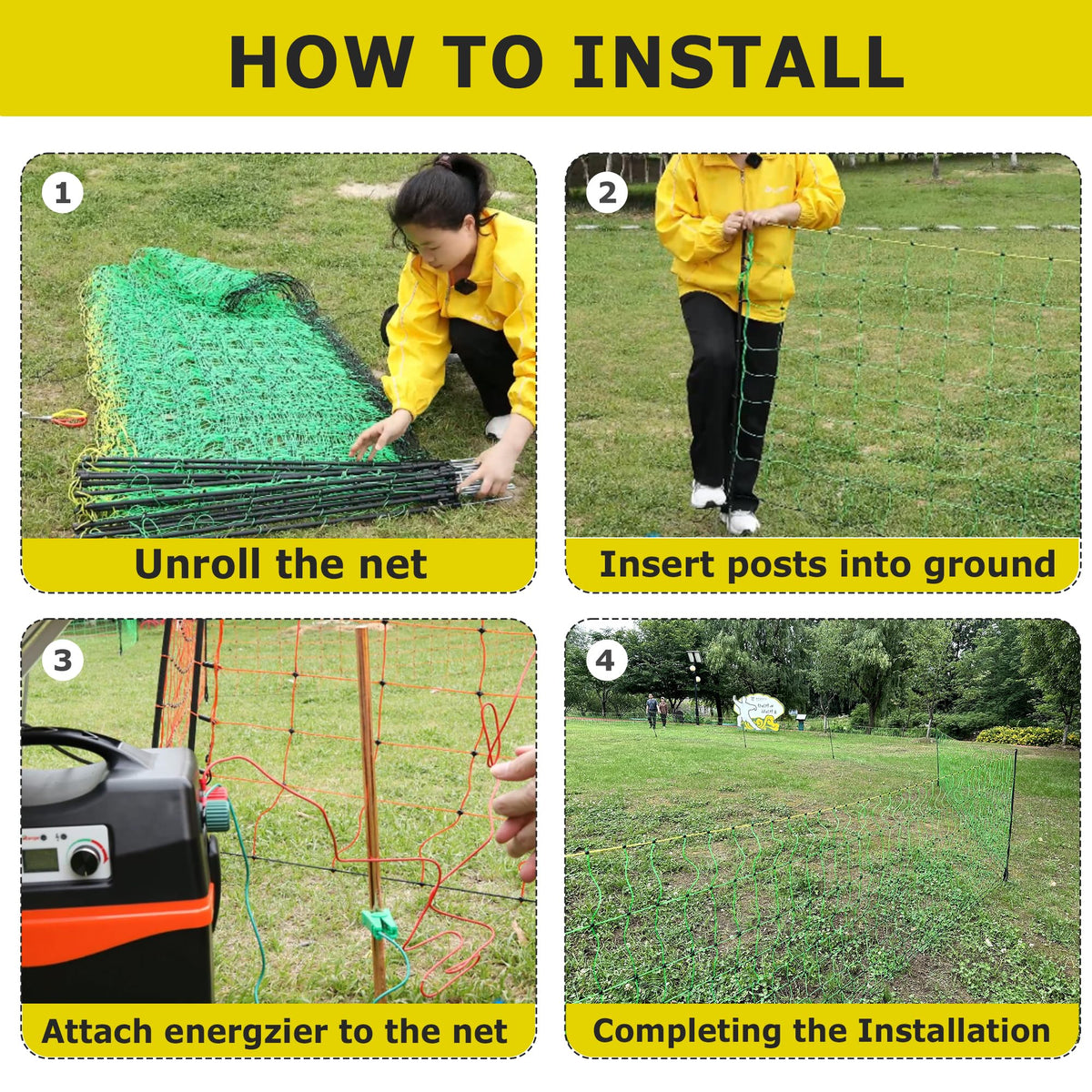 Hand holding rolled M MINGYA fence showing portability.