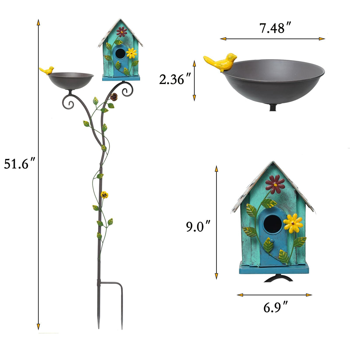 MNRYLKB outdoor garden ornament supports bird visits and enhances ambiance.