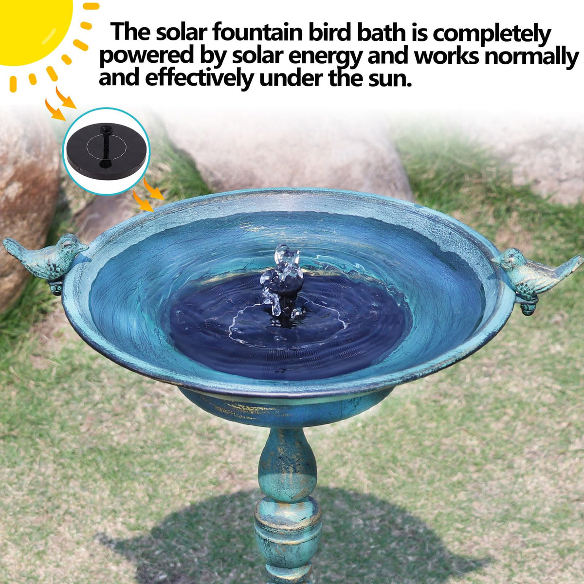 MNRYLKB bird statues detail adds garden focal point
