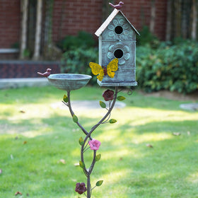 MNRYLKB birdhouse and 2-in-1 design invites birds while saving space.