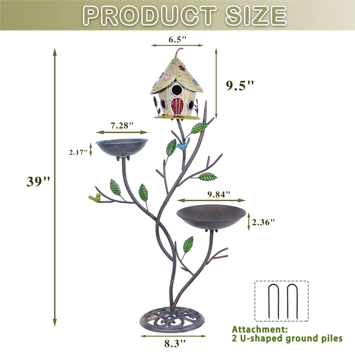 MNRYLKB metal bird house provides durable shelter for backyard birds.