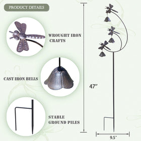 MNRYLKB three dragonflies on springs produce motion and sound.