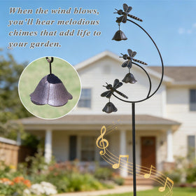 MNRYLKB wind chimes beneath dragonflies offer gentle sound.