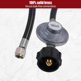 Ideal for camping and backyard cooking with 20 lb or larger propane tanks.