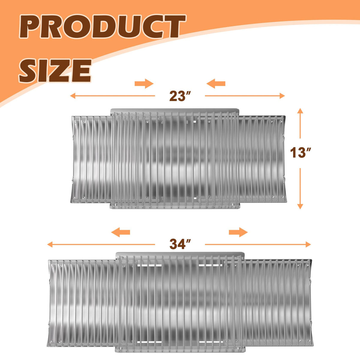 MOASKER two fire grate hangers stabilize the grate during cleaning.