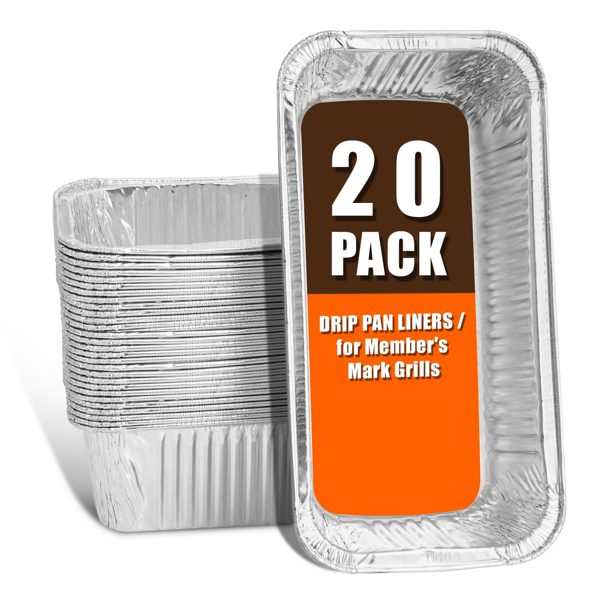 MOASKER grease tray liner packaging shows a 20-pack for simple mess containment.