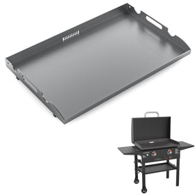MOASKER 28-inch griddle top, front view, precise Blackstone fit for even heating