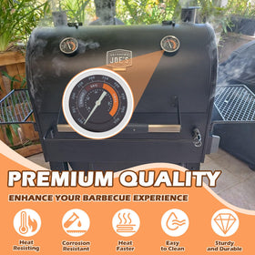 MOASKER packaging confirms compatibility with Oklahoma Joe's grills.