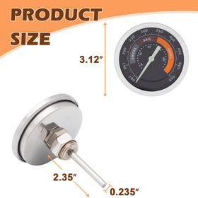 MOASKER stainless steel BBQ thermometer body highlighting durability.