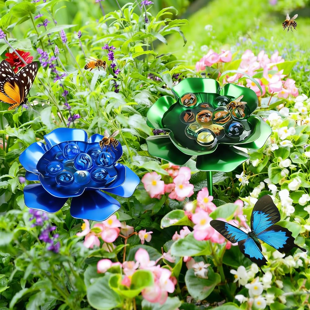 Mocety butterfly bath garden decor station adds color and life to outdoor spaces.