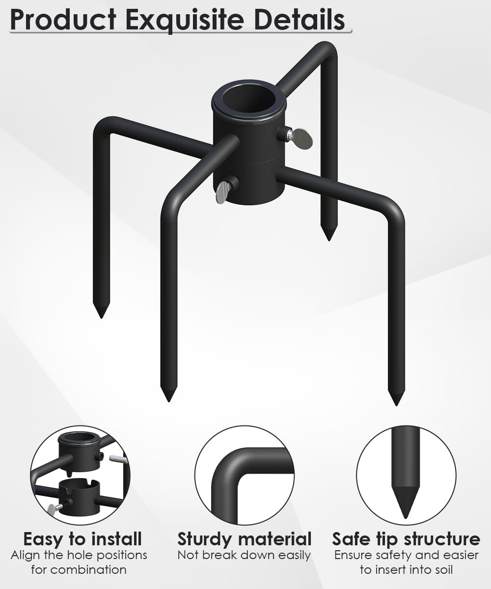 Mocomax stabilizer in outdoor use for bird feeders or umbrellas.
