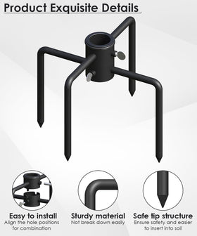 Mocomax stabilizer in outdoor use for bird feeders or umbrellas.