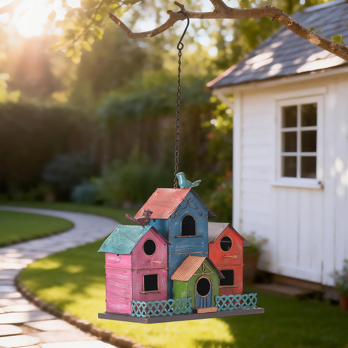 MOCOME bird house friendly nesting perches invite multiple feathered guests