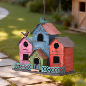MOCOME bird house ornate roof detail adds vintage garden charm