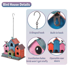 MOCOME large bird house back cleanout doors simplify seasonal maintenance