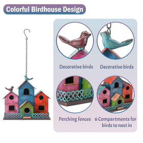 MOCOME outdoor bird house ventilation holes promote air flow for visiting birds