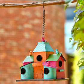 MOCOME rustic rusted-metal finish highlights durable weatherproof construction.
