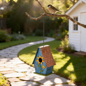 Decorative garden focal point that blends with patios, porches, and trees.