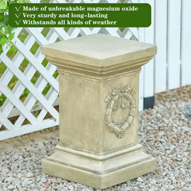 MOCOME weatherproof outdoor pedestal withstands rain and sun for year-round use.