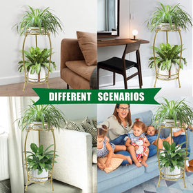 MOCORY decorative plant holder fits corners and entryways while elevating greenery