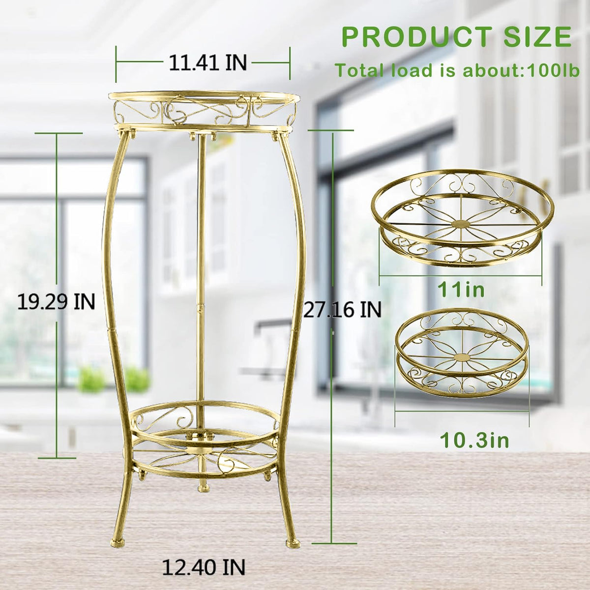 MOCORY rustproof iron stand features a sturdy base for heavier pots