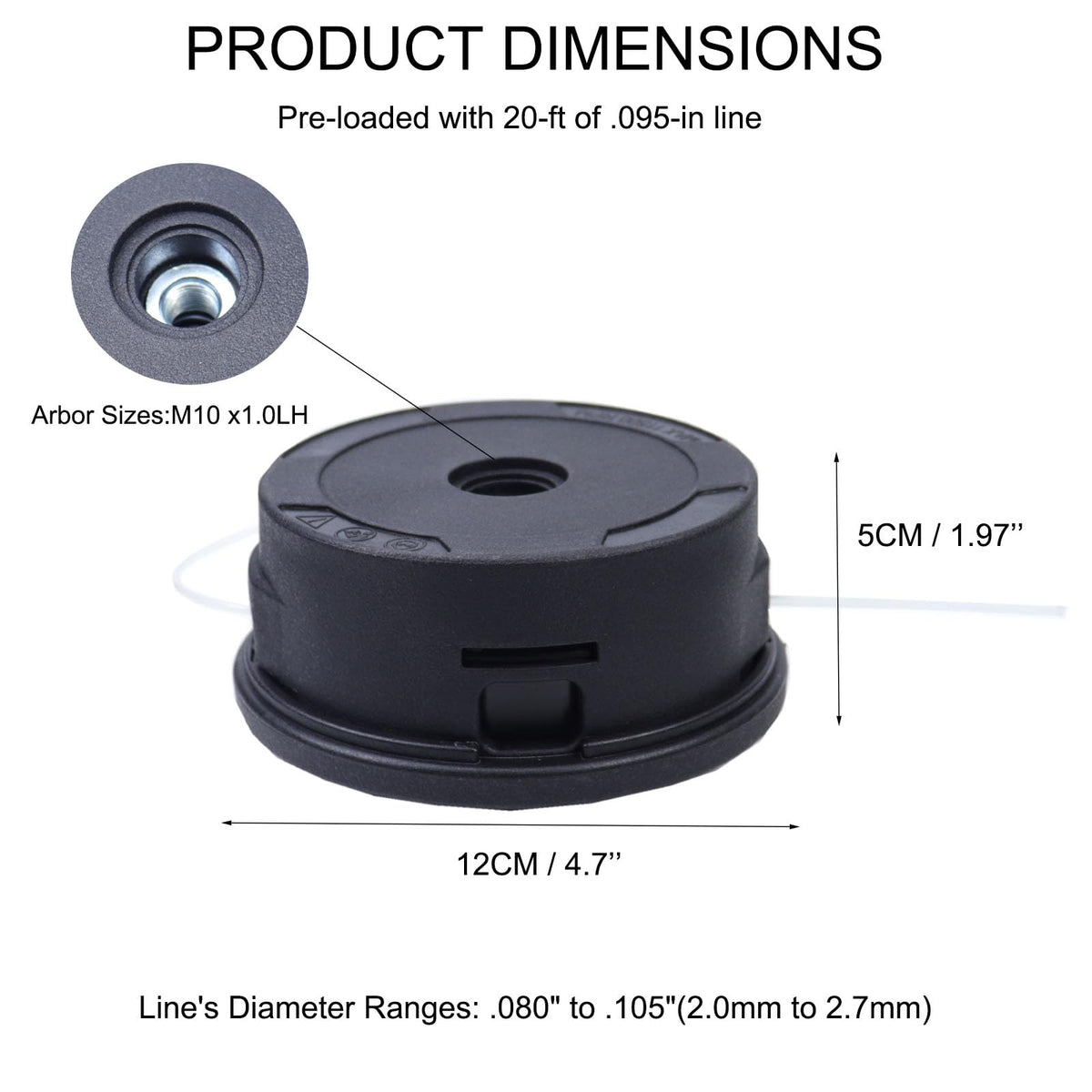 MOCW 25-2 trimmer head enables easy reload with split spool design