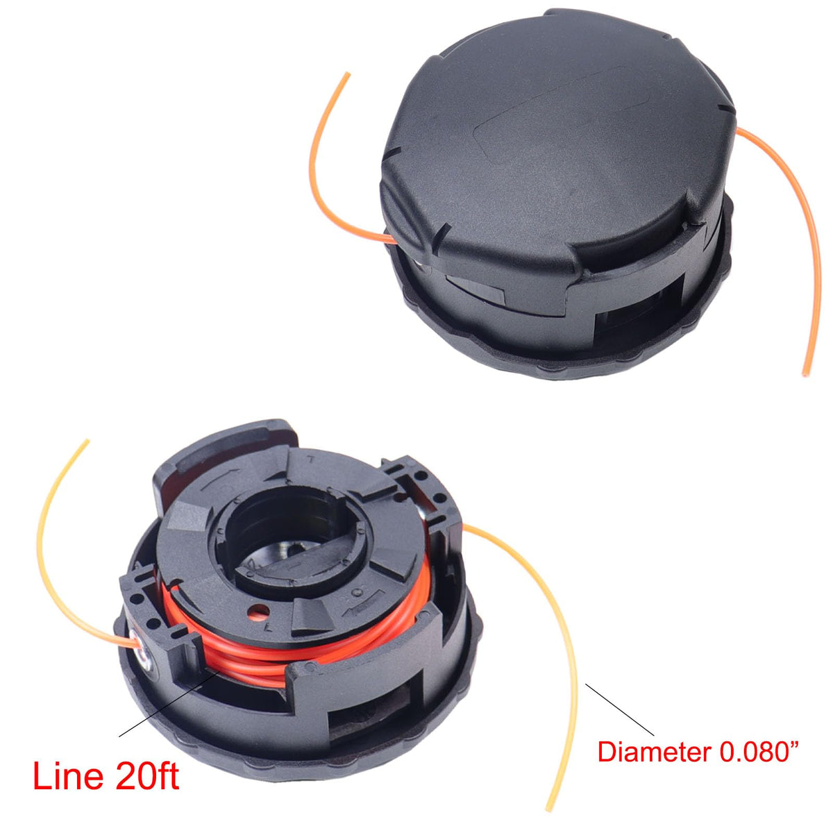 MOCW DWO1DT995 cap-turn loading enables quick line reload without disassembly