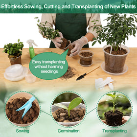 Modacraft clear nursery pot 5-9-inch ideal for small-to-medium plants and saucer pairing.