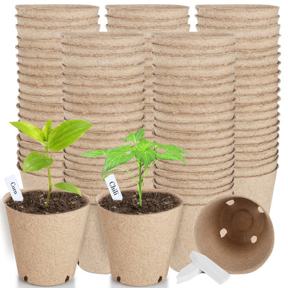 ModaSin 132-pack organic peat pots in a bundle for easy seed starting.