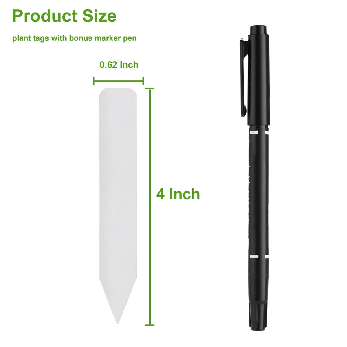 ModaSin garden markers easily insert into soil for quick plant identification.