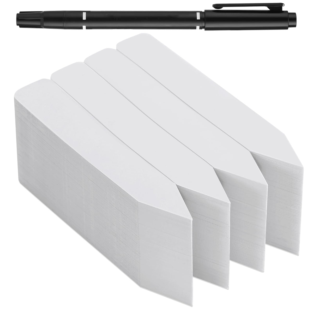 ModaSin 4-inch plant labels with blank tags for easy garden labeling.