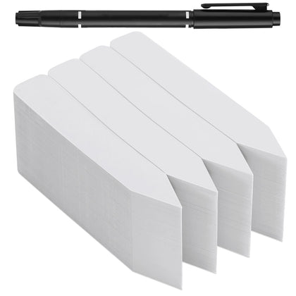 ModaSin 4-inch plant labels with blank tags for easy garden labeling.