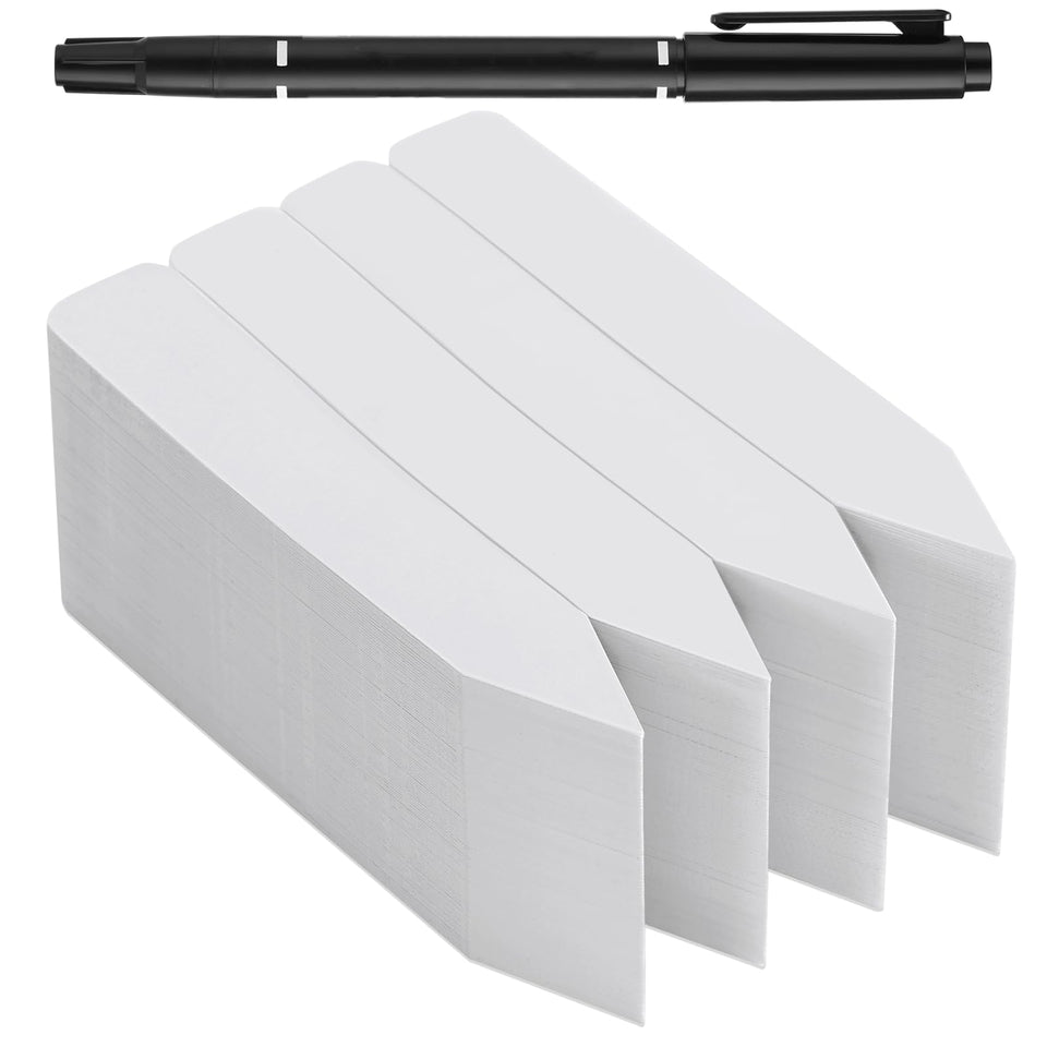 ModaSin 4-inch plant labels with blank tags for easy garden labeling.